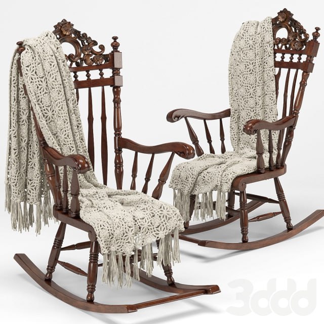 Armchair - rocking chair, plaid