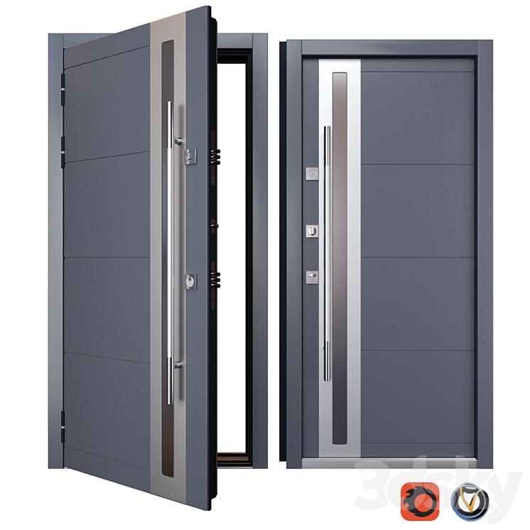 Entrance metal door Inox S-2 (Your Frame)