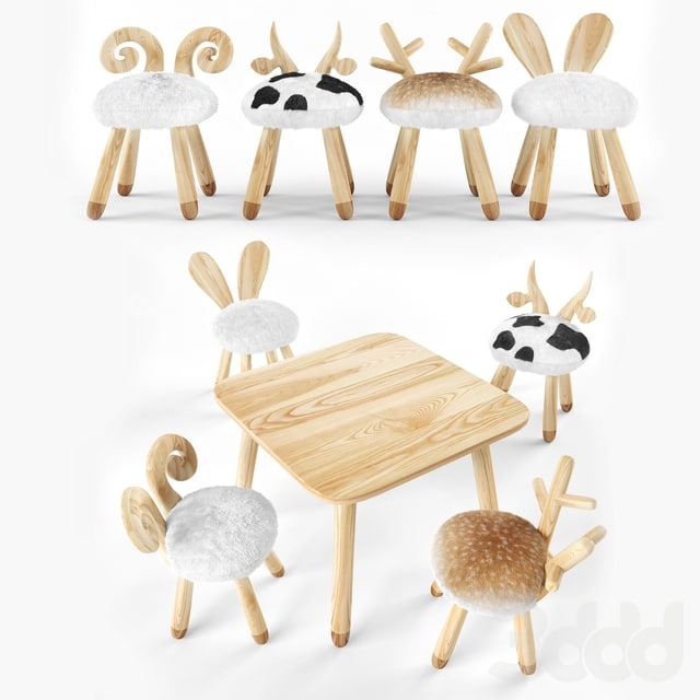 animal wooden set