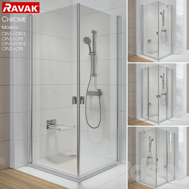 Ravak Chrome Corner Shower Enclosures