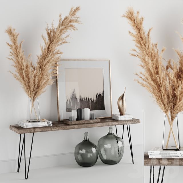 Decoration Set 01 pampas & Console