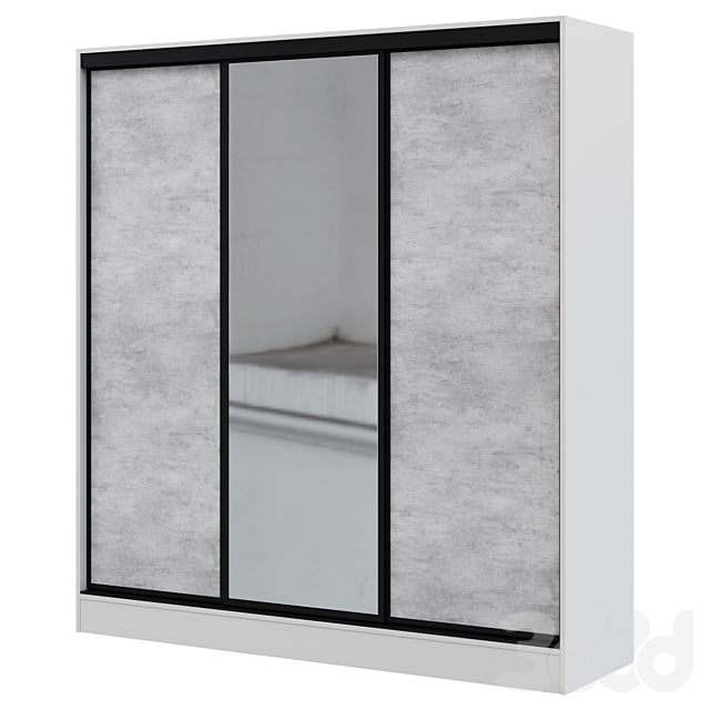 Wardrobe Sliding wardrobe 3-door Loft 210x230 cm