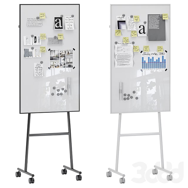 Lintex One Whiteboards with a black or white stand