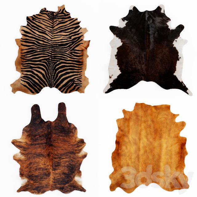 Four rugs from animal skins 03