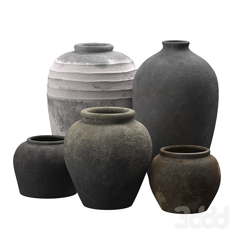 Artisan clay vases