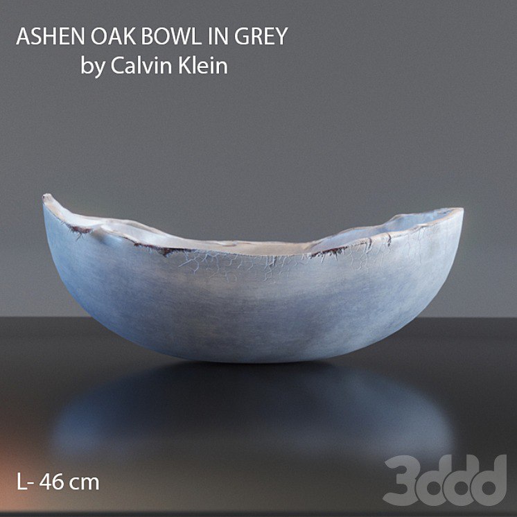 ASHEN OAK BOWL IN GREY by Calvin Klein