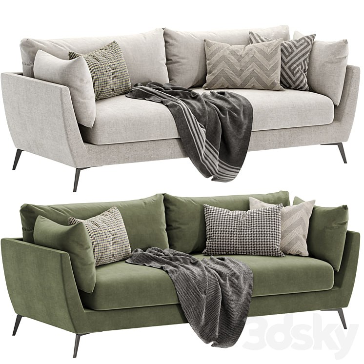 skyler 3 seater fabric sofa