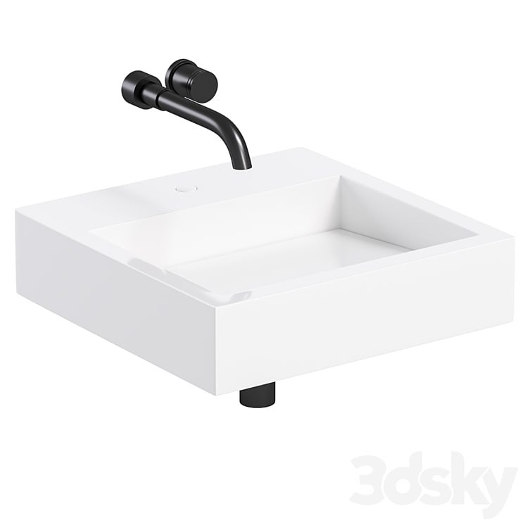 AURA WALL HUNG STONE BASIN