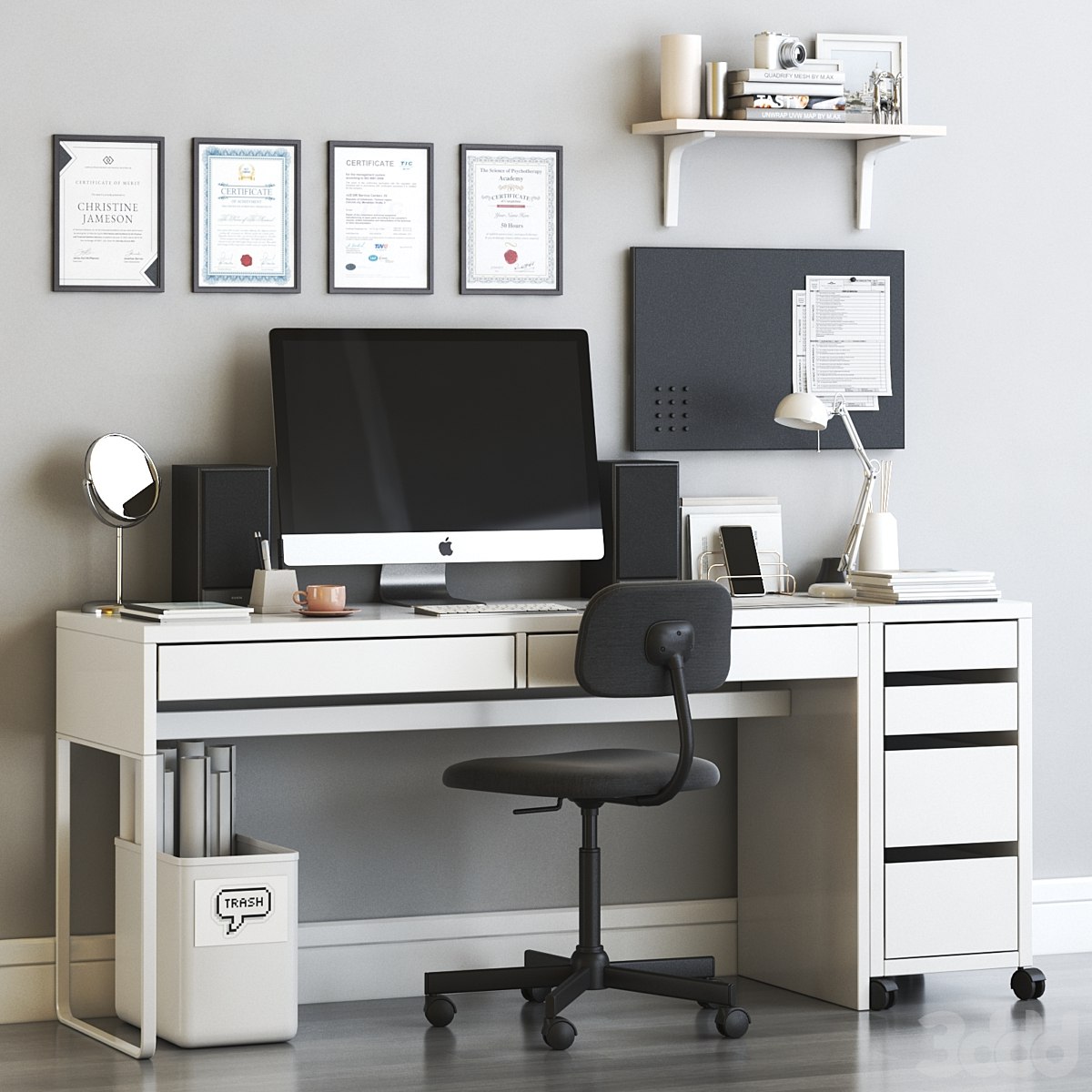 IKEA MICKE scandinavian office workplace set