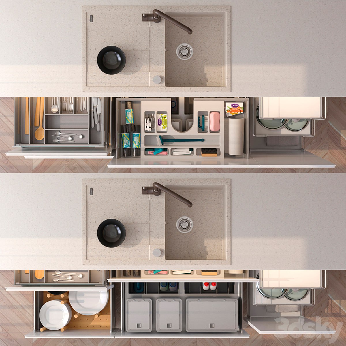 Drawers and their filling 2