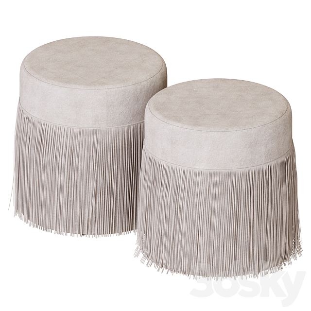 Adriana Westwign muslin pouf