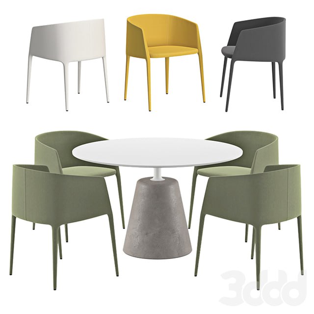 MDF Italia - Achille Armchair And Rock Table