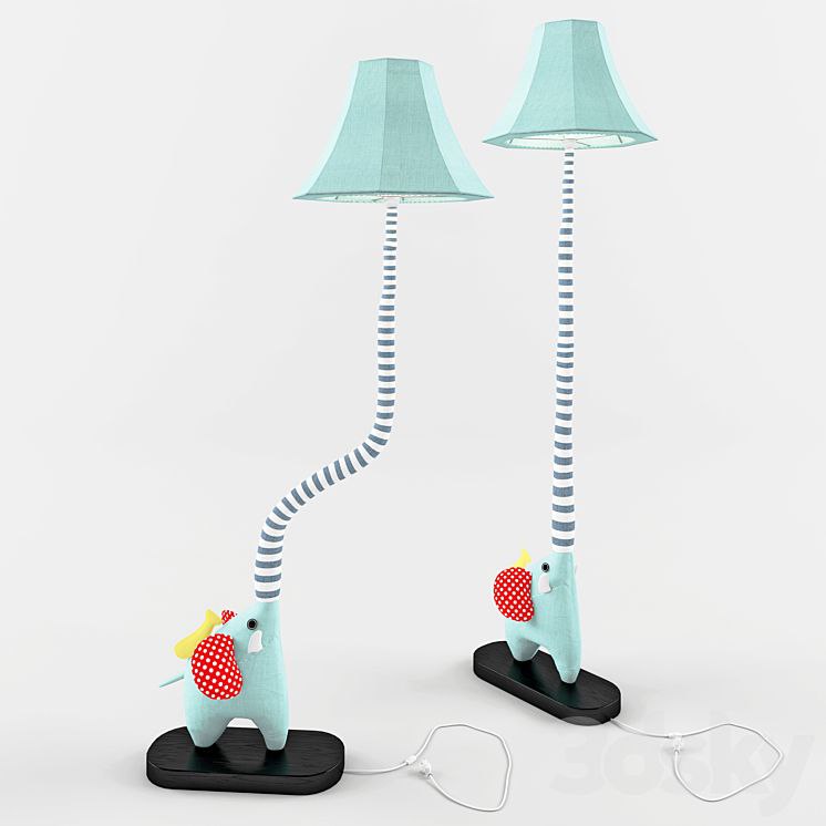 Childrens floor lamp Elephant floor lamp