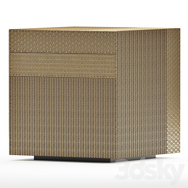 Majorel Side Table Antique Brass