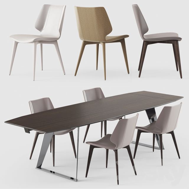ECHOES DINING TABLE & KASUKA CHAIR Roche Bobois