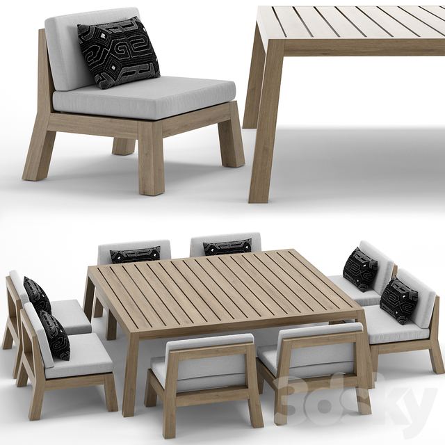 RH Outdoor Bonaire table-chair