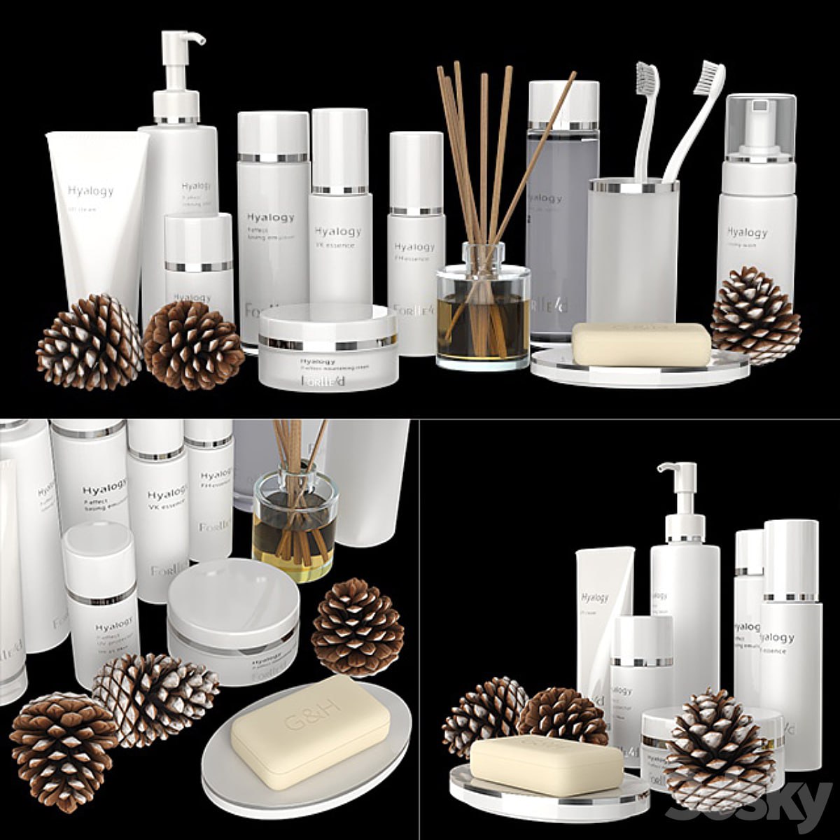 A set of cosmetics
