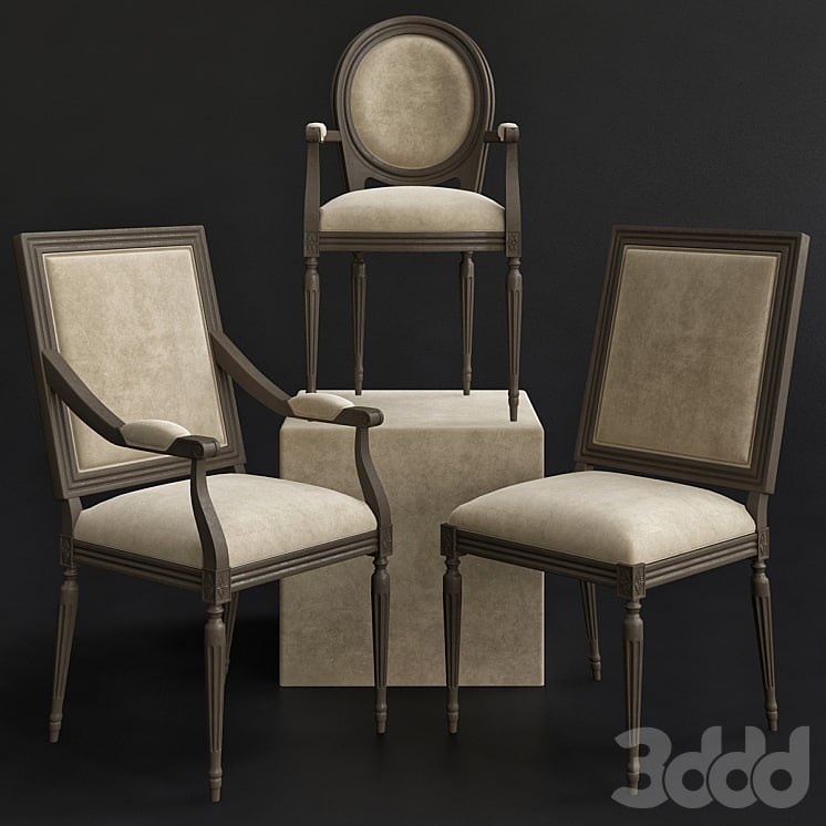 Restoration Hardware Classic Upholstered Chairs