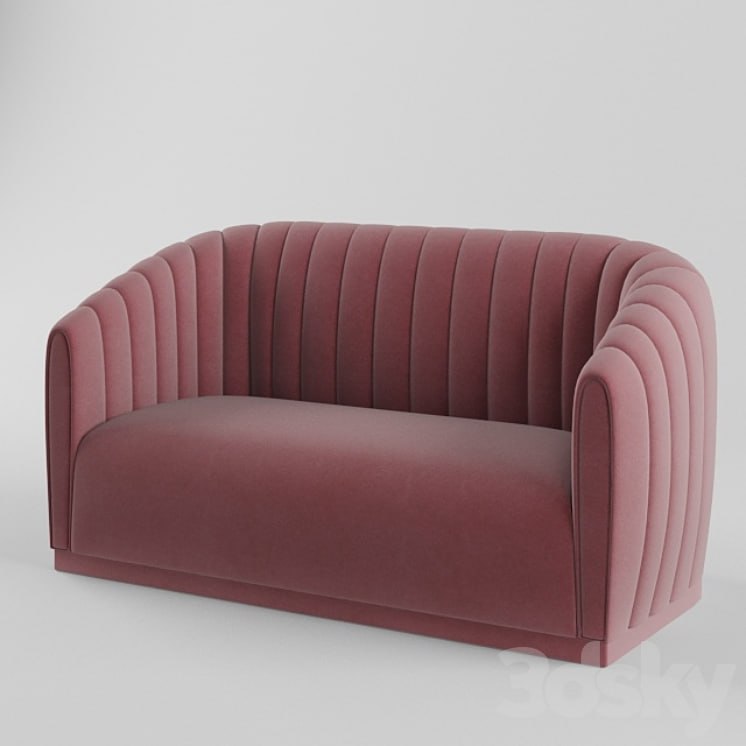 Arno Blush Velvet Sofa