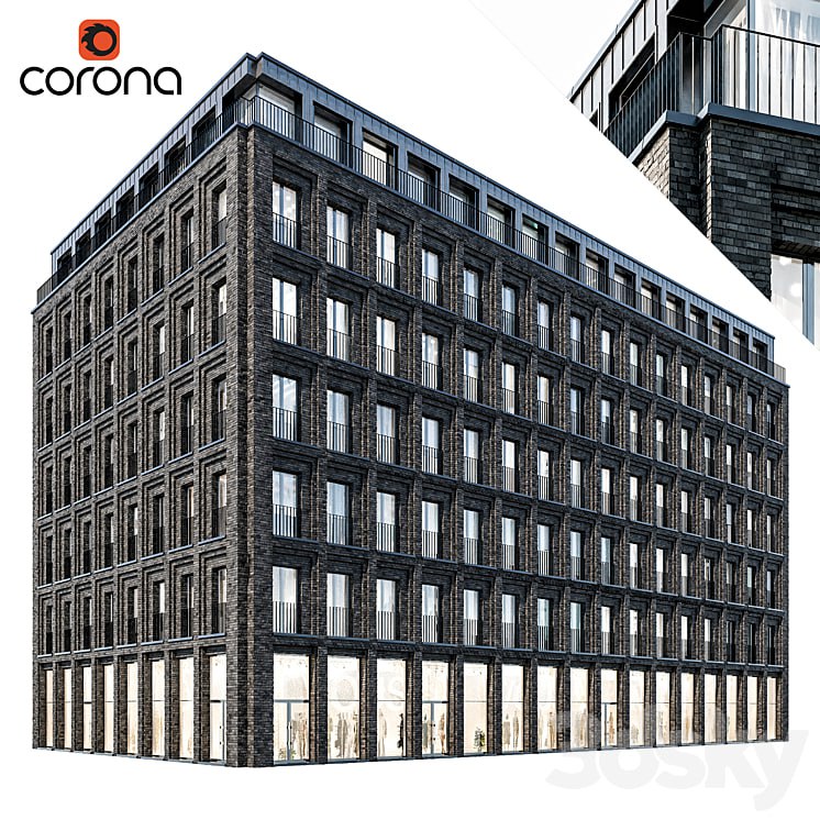 Modern residential building 07 | night + interiors