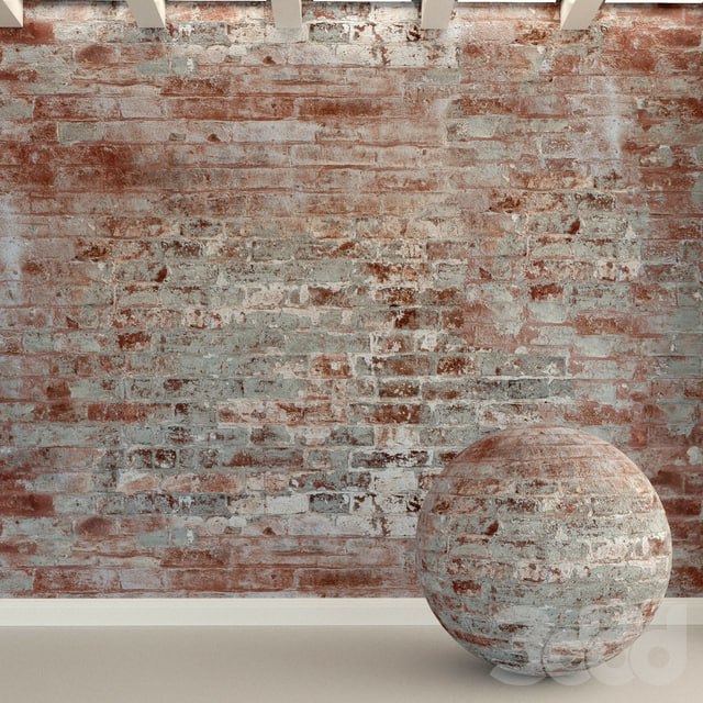 Brick wall. Old brick. 100