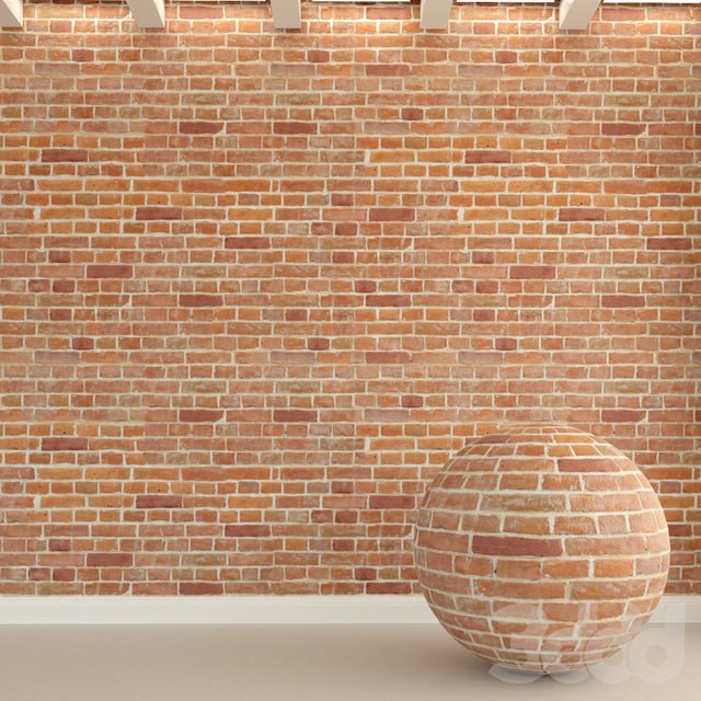 Brick wall. Old brick. 128