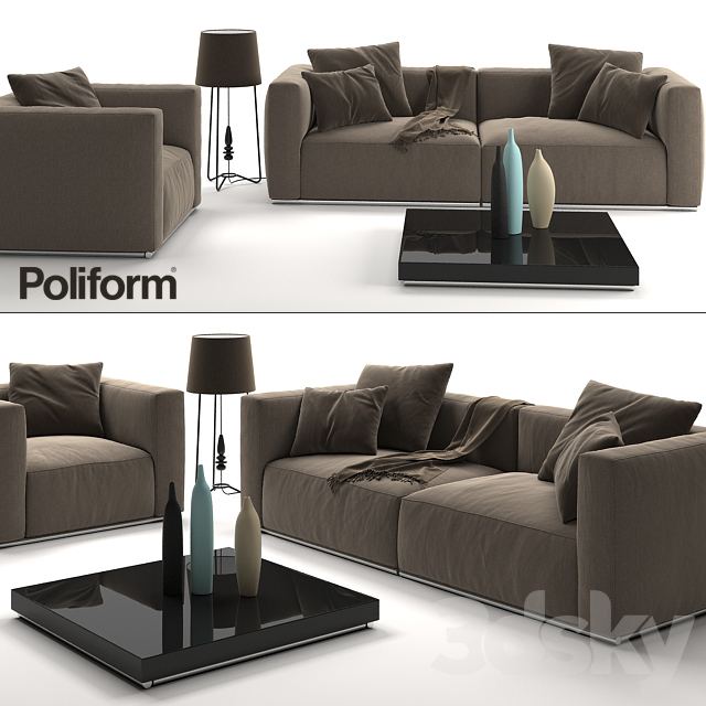 Sofa and armchair Poliform Shangai