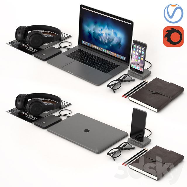 Workplace Space Gray MacBook