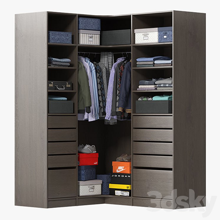 Wardrobe with Clothes