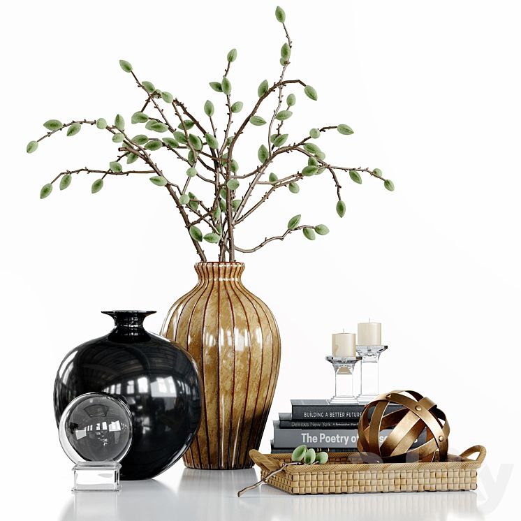 Decor Set with green almonds