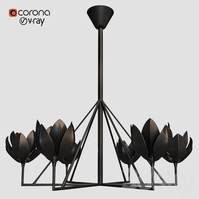 FLORA CHANDELIER BLACK