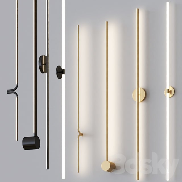 Minimalistic thin Wall lamps set