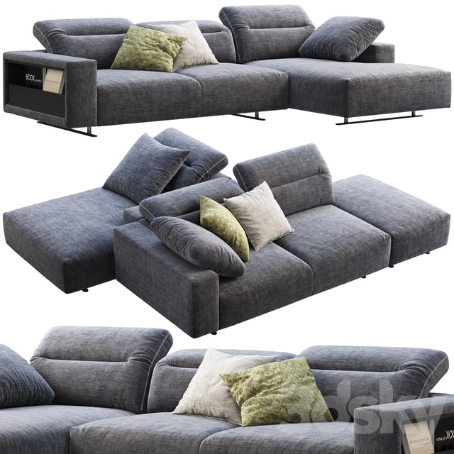 BoConcept Hampton chaise lounge fabric sofas (2 options)