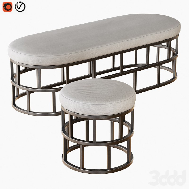 Bucket and pouf Riviera