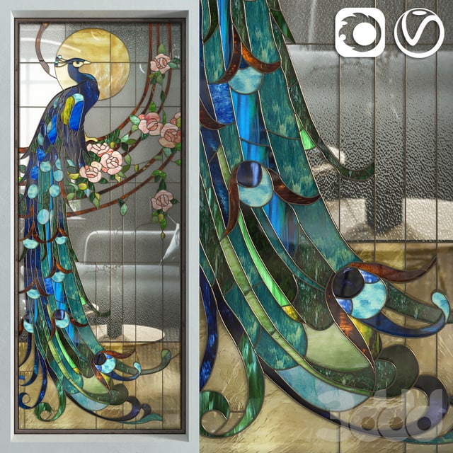 Stained Glass Peacock