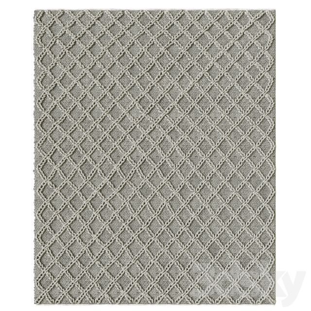 RAISED DIAMOND WOOL RUG