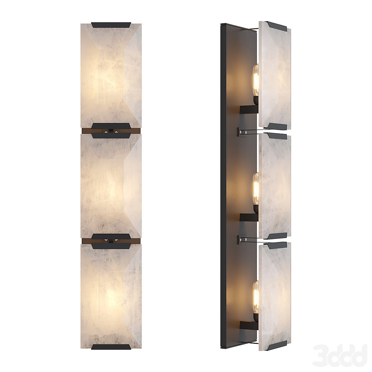 Rh Harlow Calcite Linear Sconce