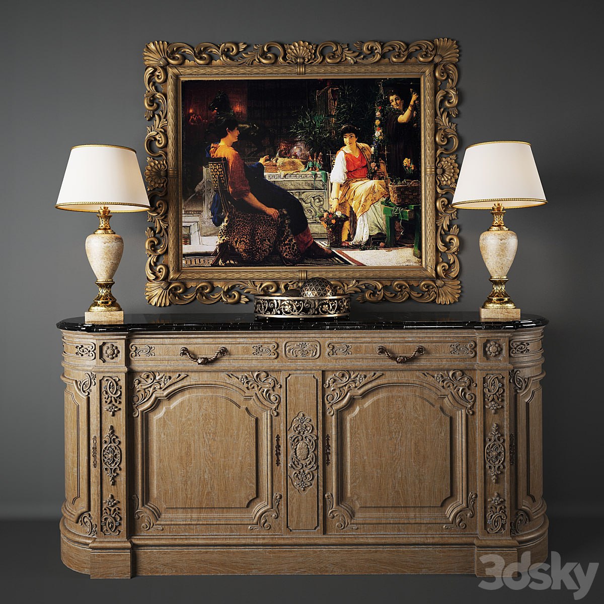 Provasi Sideboard 0674 + Decorative set
