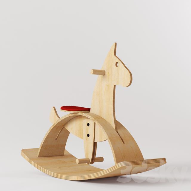wooden rocking horse