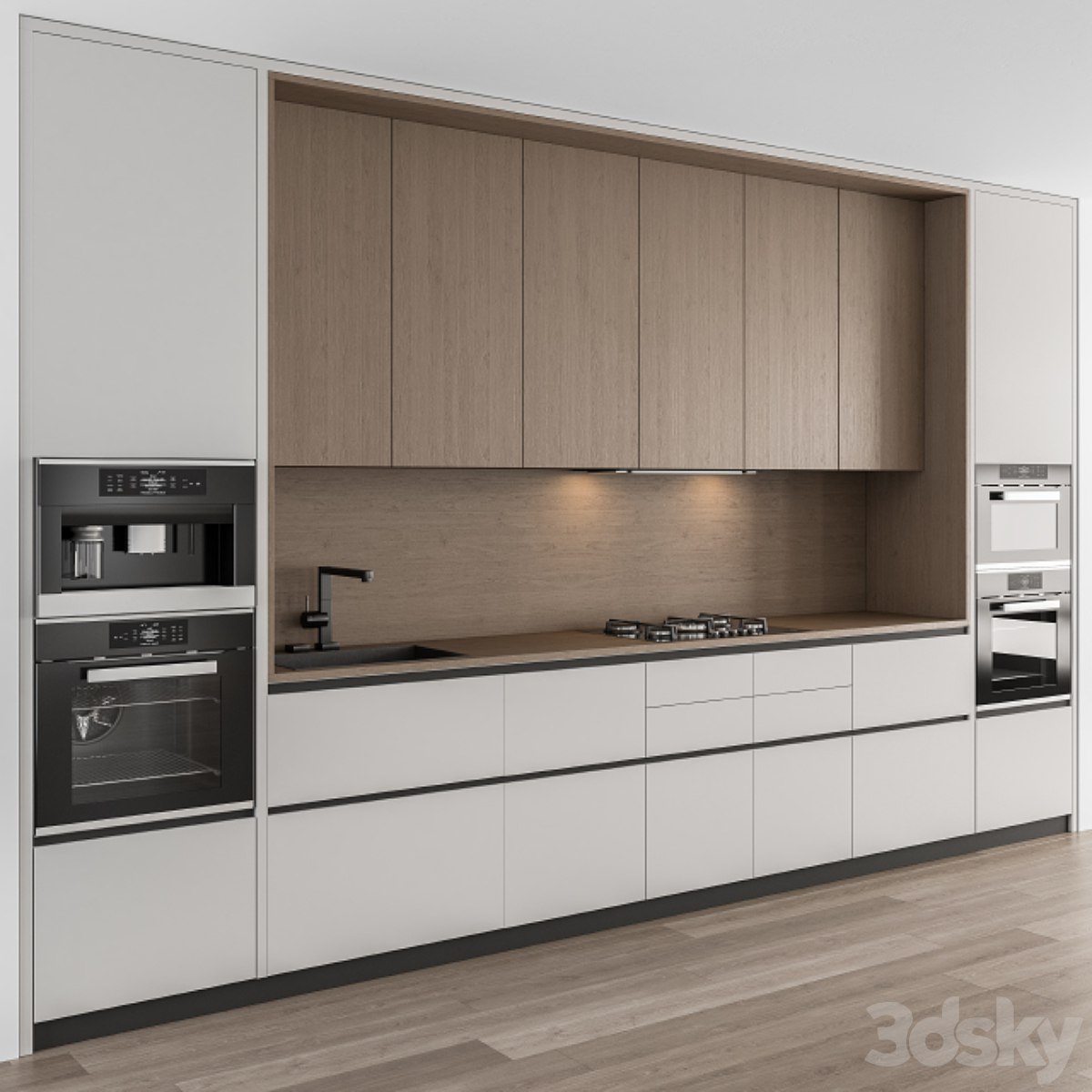 Kitchen Modern - White and Wood Cabinets 75