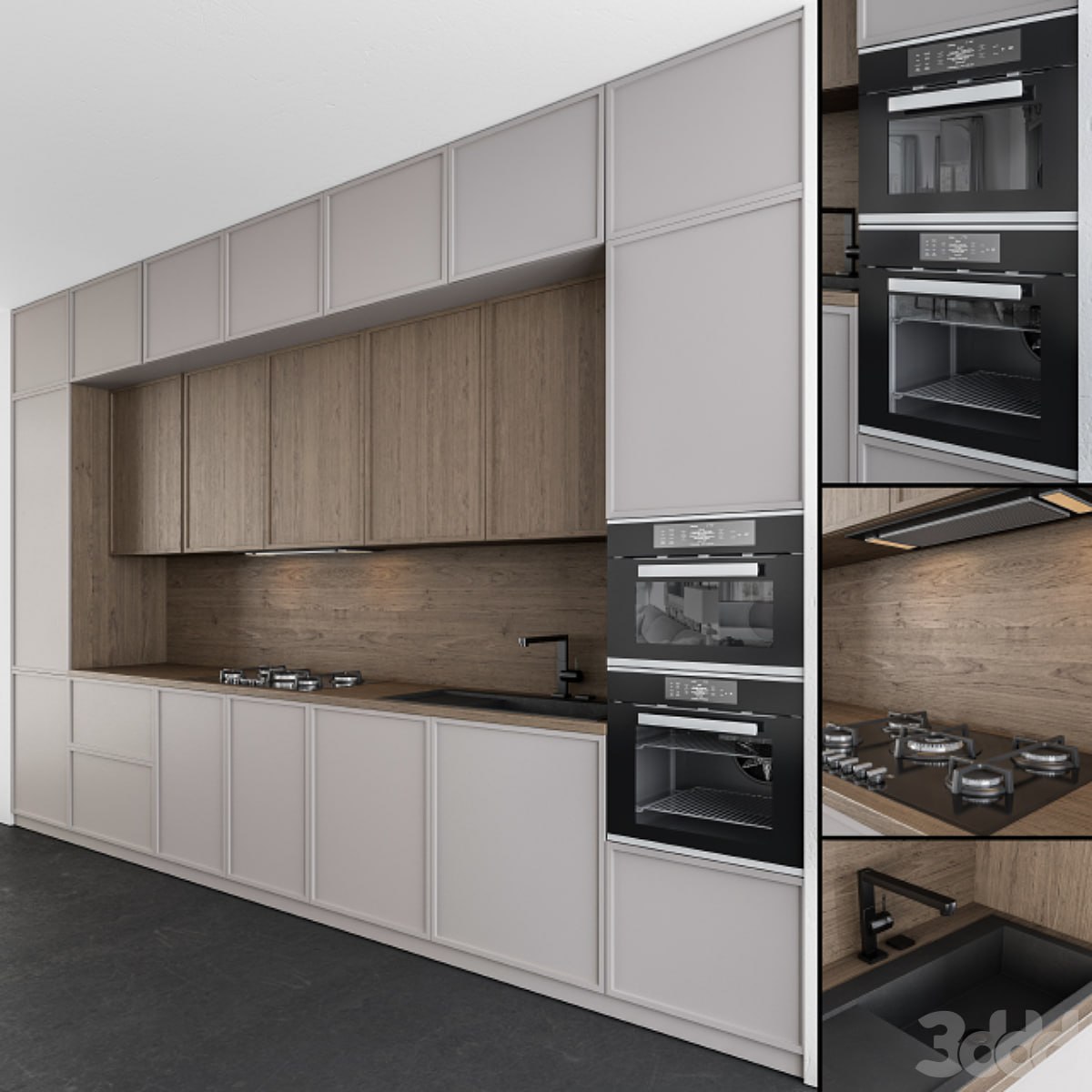 Kitchen Modern - Gray and Wood 45