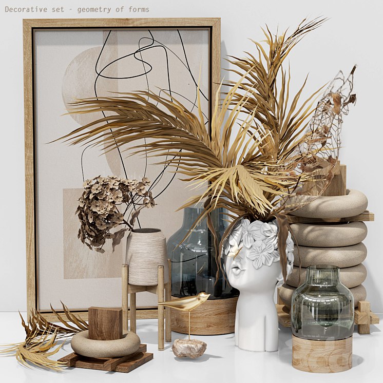 Decorative set - dried flower