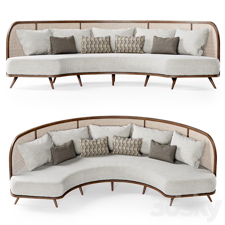 Garden Round Sofa R156/ Rattan semicircular sofa