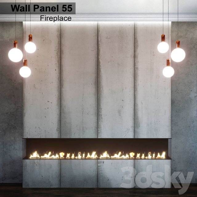 Wall Panel 55. Fireplace