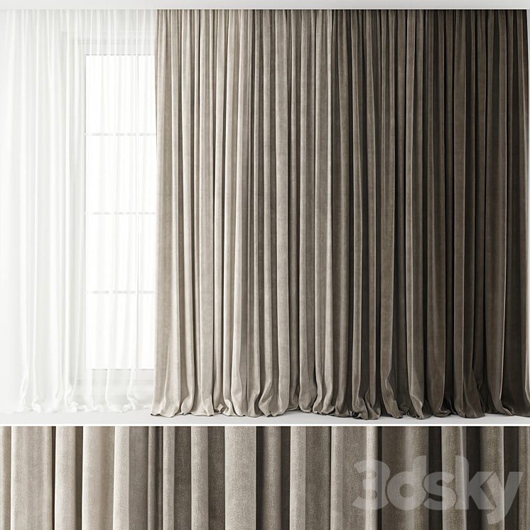 Curtains Long set 01