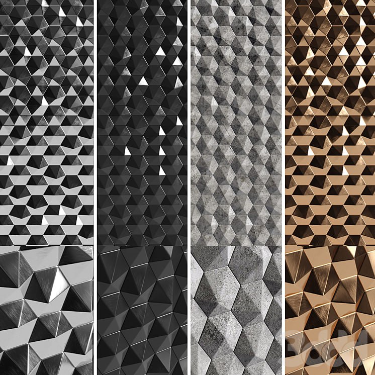 3D panels Hexagons