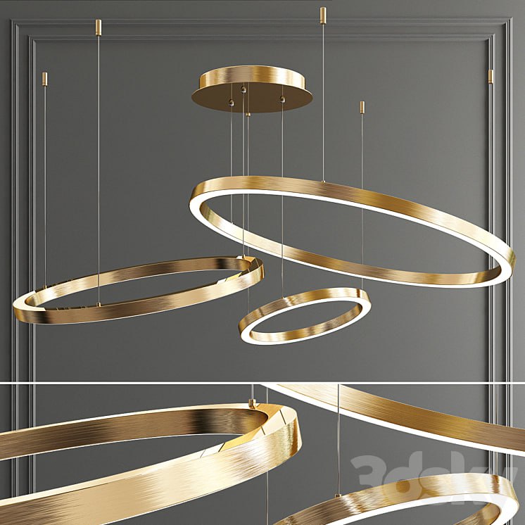 Art Deco Ring Hoops Led Chandelier