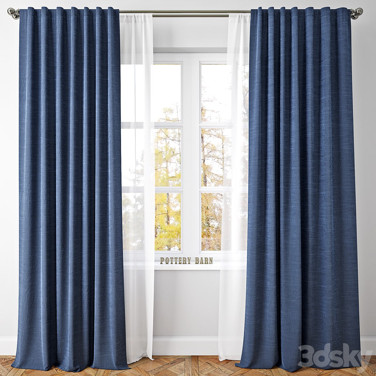 EMERY LINENCOTTON DRAPE-Pottery Barn