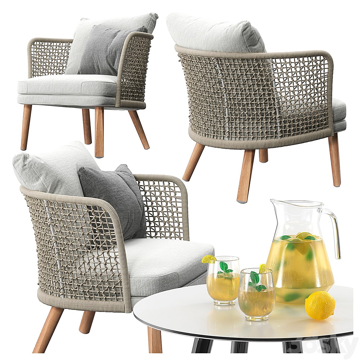 Varaschin Emma Lounge armchair set