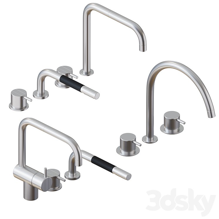 VOLA Kitchen Mixer & Hand Shower Set01